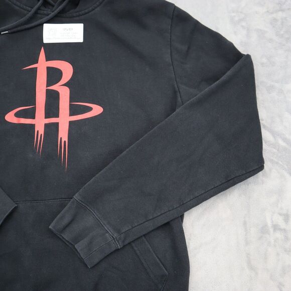 Houston Rocket Sweater Men M Black NBA Fleece Comfy Front Pocket Hooded Pullover - Picture 11 of 16